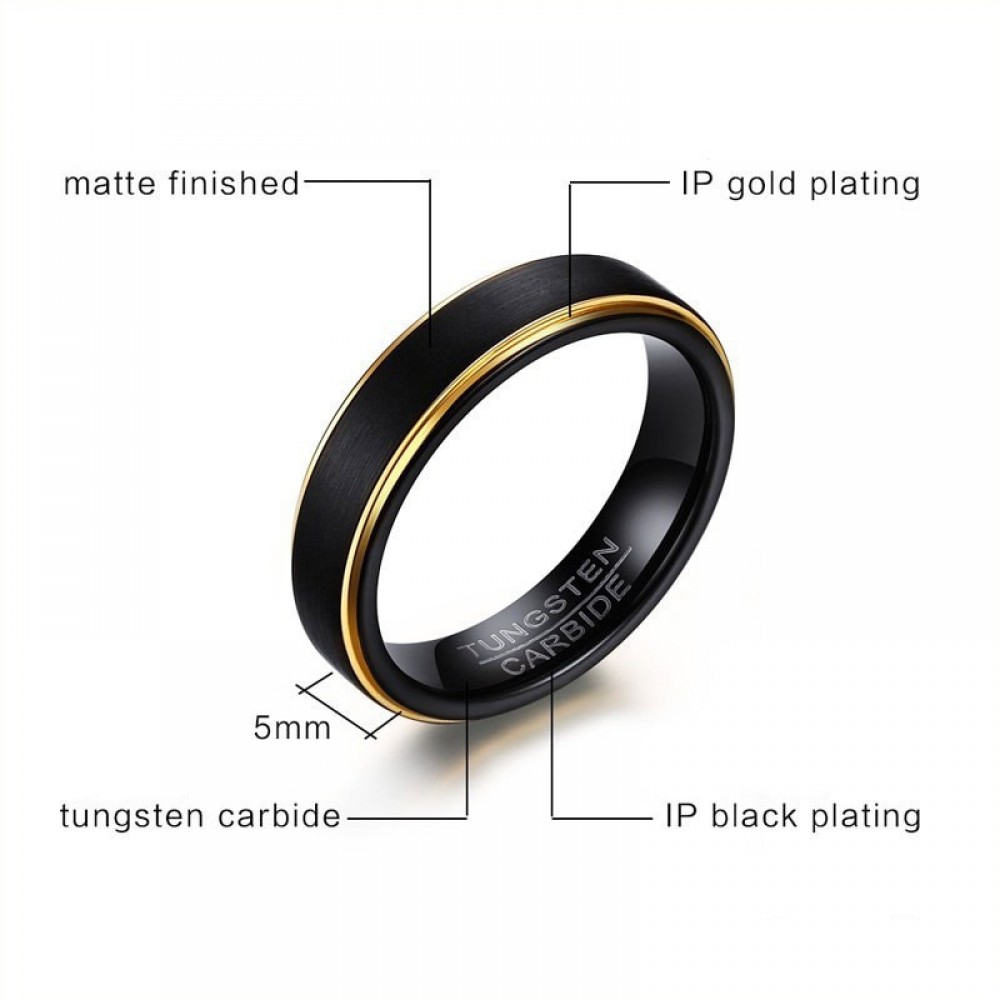 Inel din Tungsten  cu un design deosebit unisex